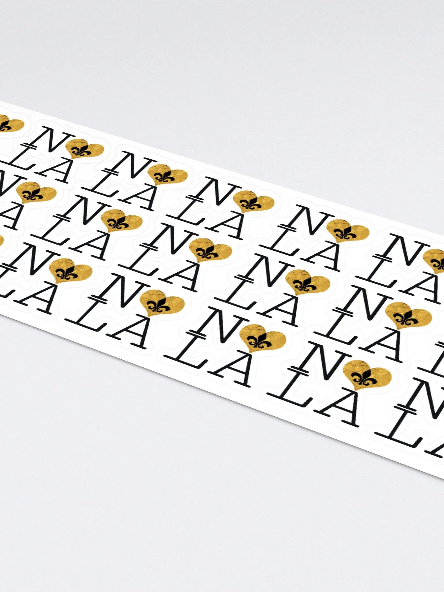 I LOVE NOLA **LEGACY STICKER** (GOLD WRAP HEART LONG) product image (4)