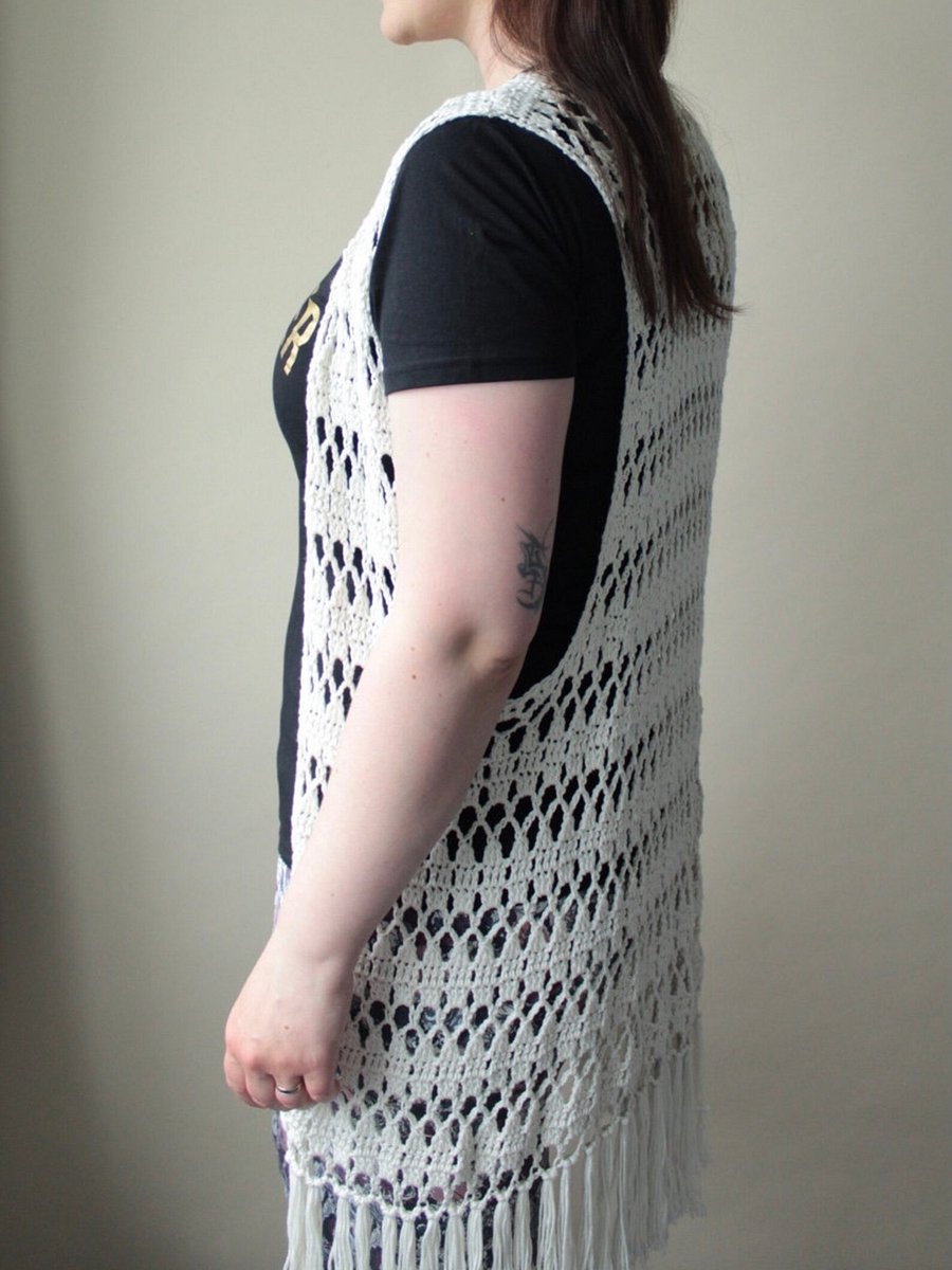 Crochet Boho Beach Vest For Summer PDF Pattern eBook product image (4)