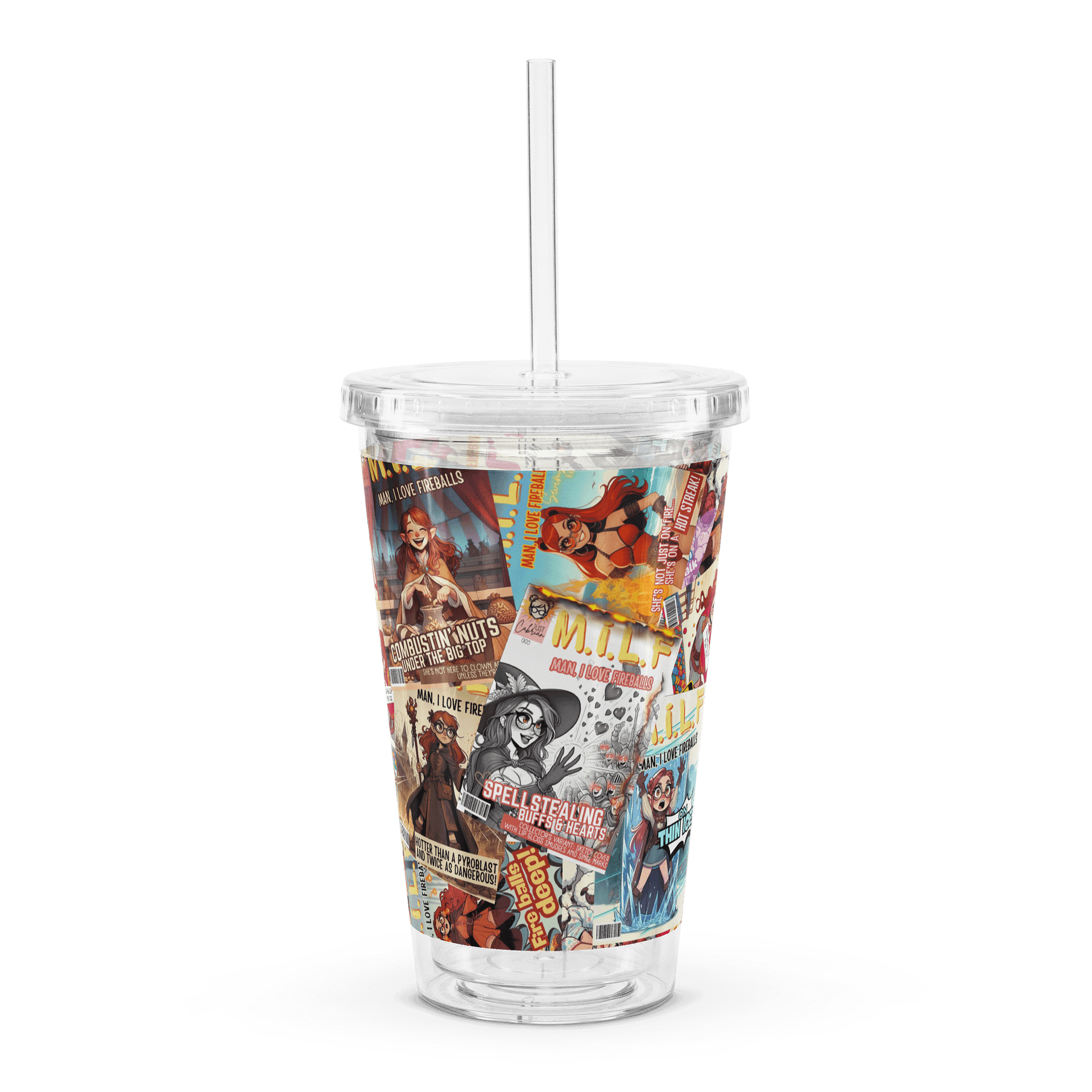 M.I.L.F. Clear Plastic Tumbler (16oz.) product image (5)
