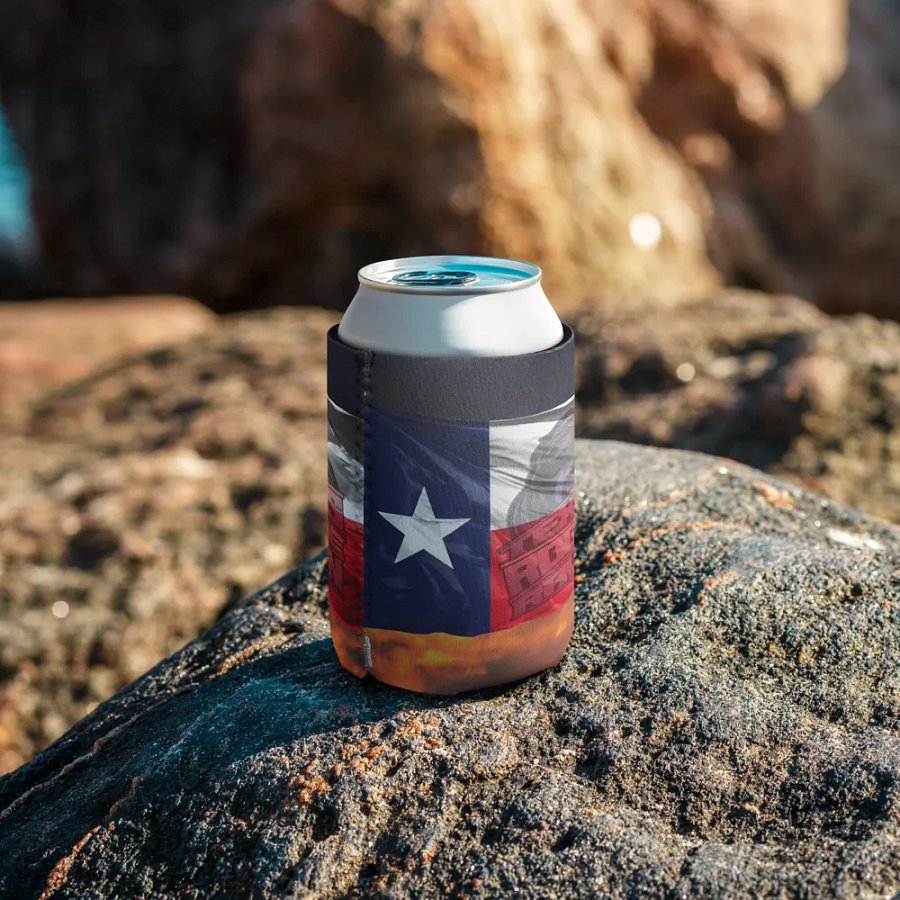 Rogue Raven Texas Flags Can Cooler product image (9)