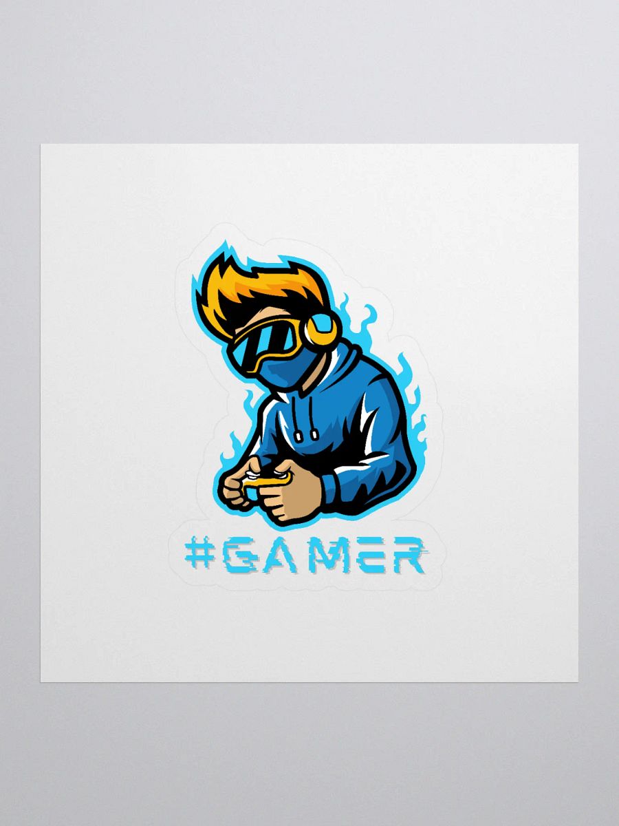 #Gamer Cutout Sticker product image (1)