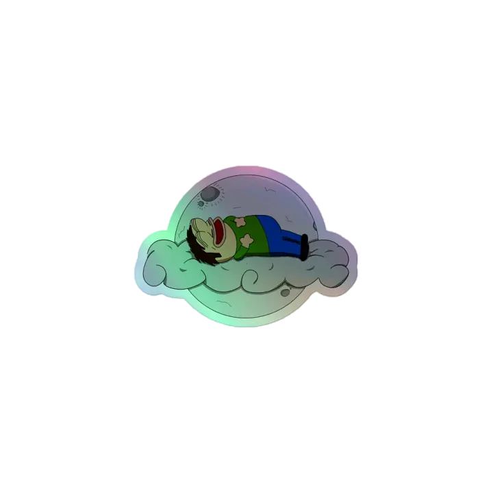 Mijo on Clouds Holographic Sticker product image (1)
