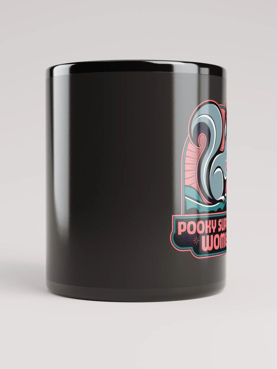 Bkack Mug: Pooky Supports Women, Pink Stylized product image (10)