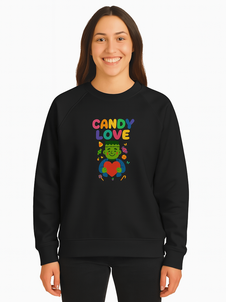 "Candy Love" Halloween Sweatshirt - Cute Monster Pullover product image (2)