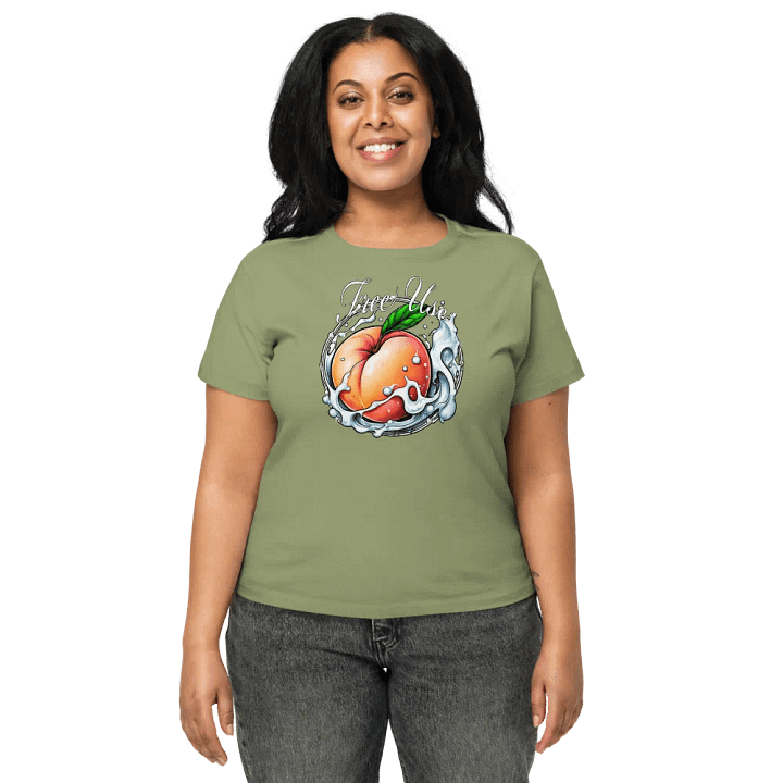 Free Use short T-shirt with peach and cream product image (16)