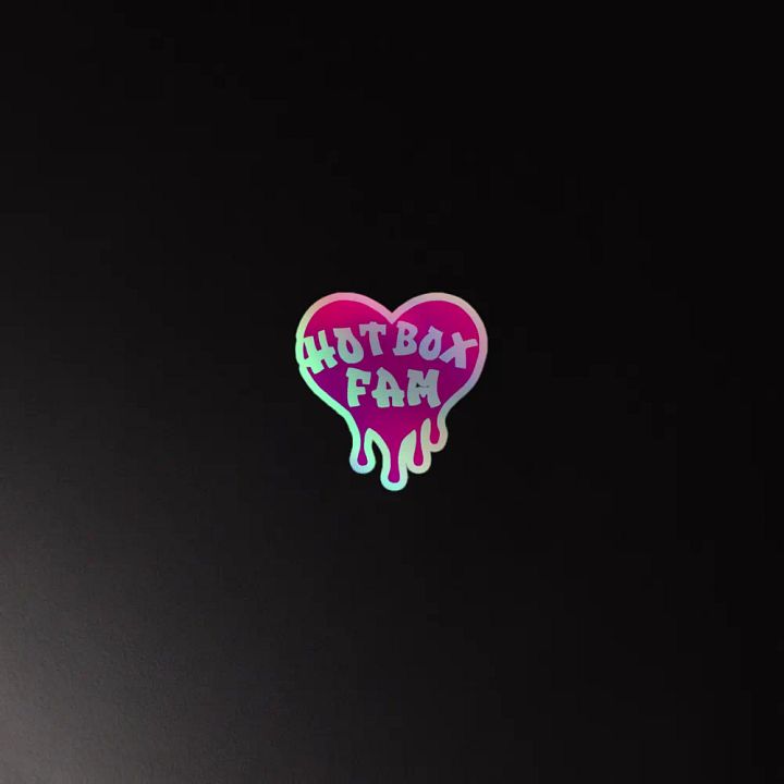 HOT BOX FAM TRANSPARENT HOT PINK LOGO STICKER product image (4)
