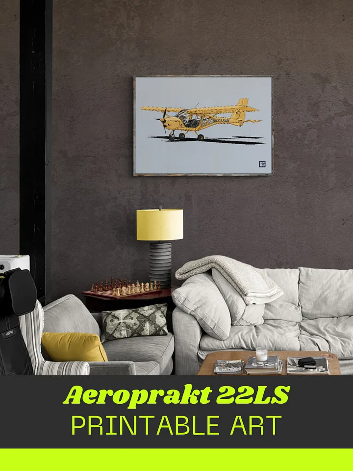 Aeroprakt 22LS Digital Aviation Printable Art Ideal Pilot Gift product image (2)