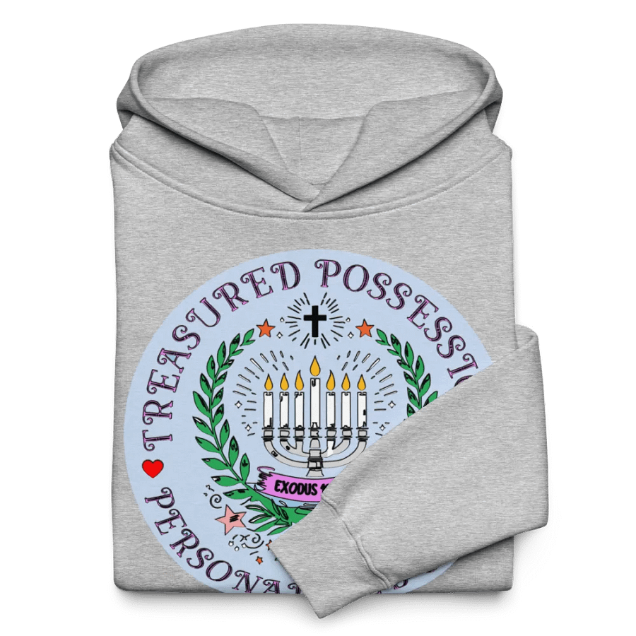 Exquisite Personalized Hoodie: Menorah & Cross Design product image (10)