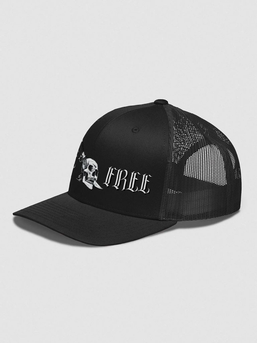 LIVE FREE Trucker Hat w/ Embroidered Skull & Knife product image (2)