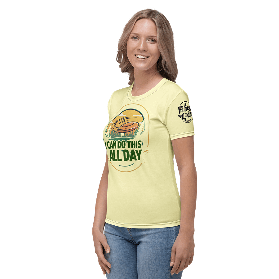 Fancy Lads Women's Yellow T-shirt "I Can Do This All Day" product image (3)