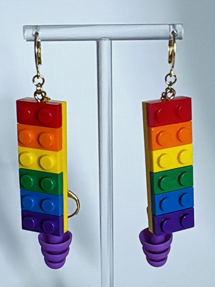 Rainbow Lego Bass Busterz Earrings product image (1)