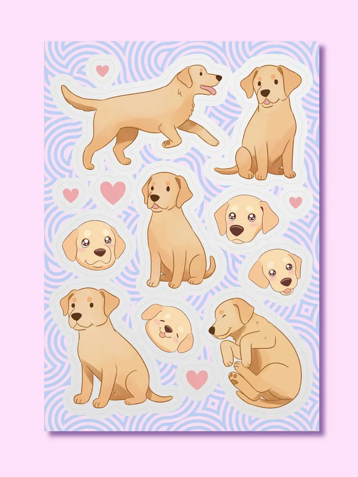 Labrador Love Sticker Sheet product image (1)