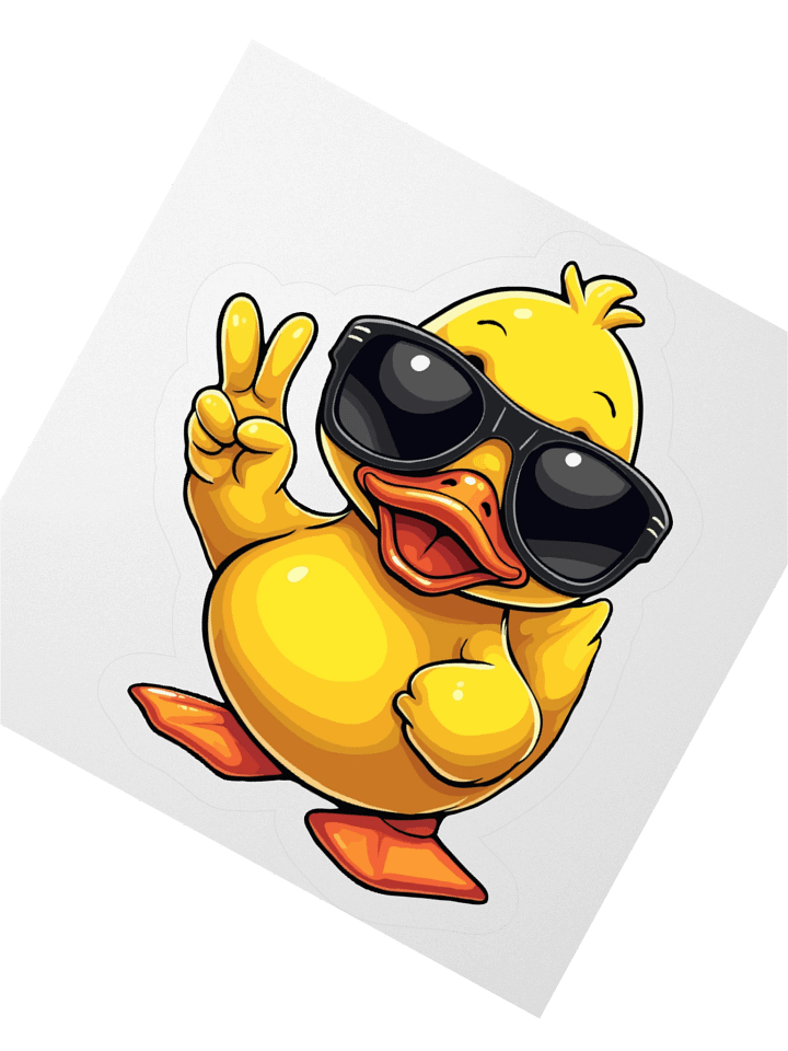 Cool Rubber Duckie Sticker product image (6)
