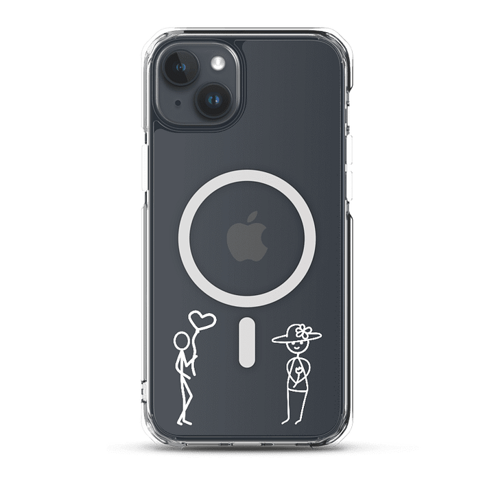 She & Her Pookie iPhone MagSafe® clear case - White product image (1)