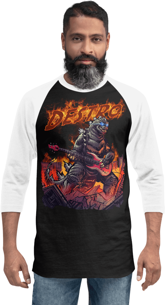 Baseball Raglan - Rock Zilla product image (2)