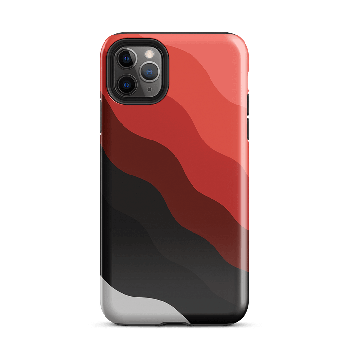 Crimson Currents – Wavy Elegance iPhone Case product image (2)