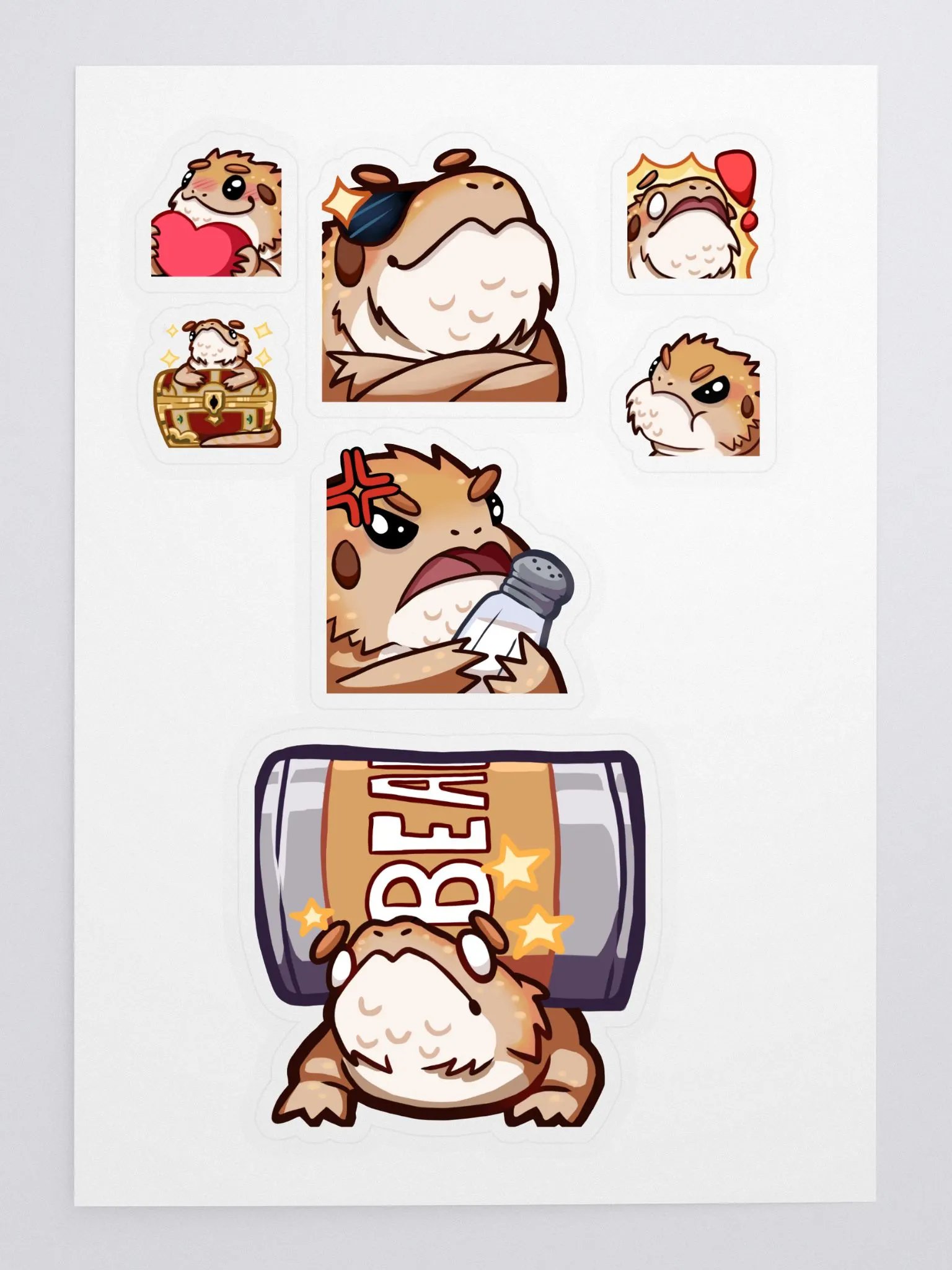 Fafnir-Emotes Kiss Cut Sticker Sheet product image (3)