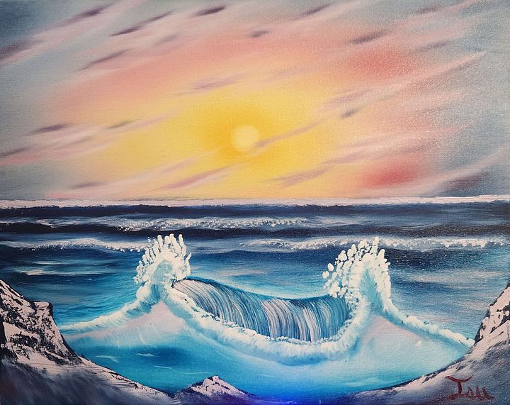 The Pastel Sea (Original) 16x20 Canvas product image (1)