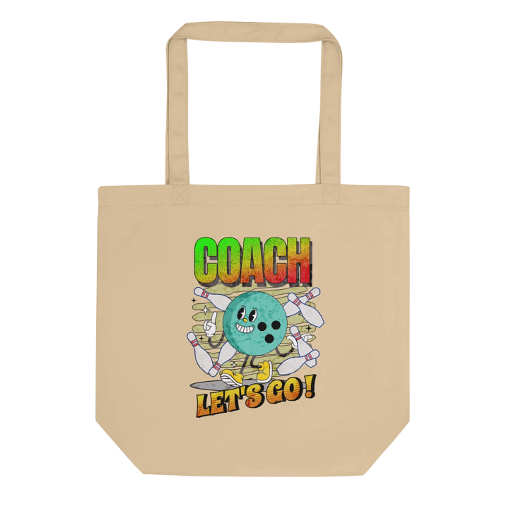 Retro Mascot Coach Bowling Motivational Tote Bag product image (1)