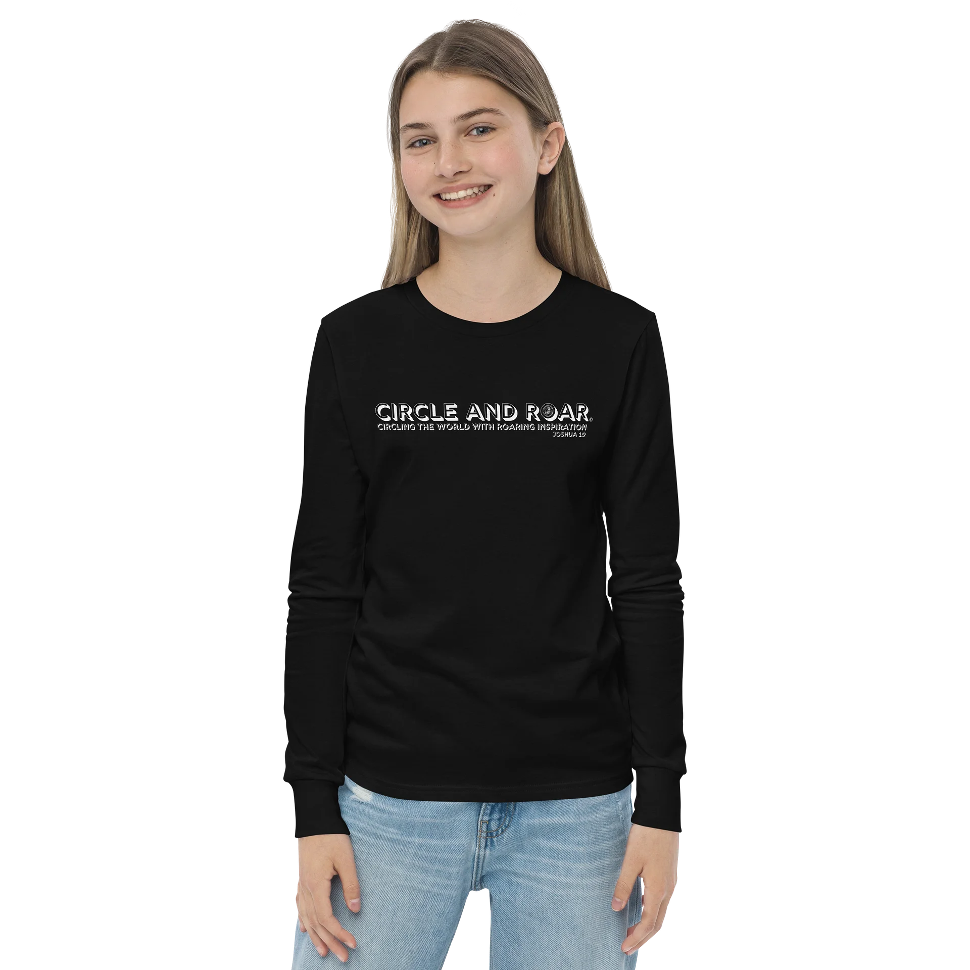 "Circle and Roar" Joshua 1:9 Youth Long-Sleeve T-Shirt product image (2)