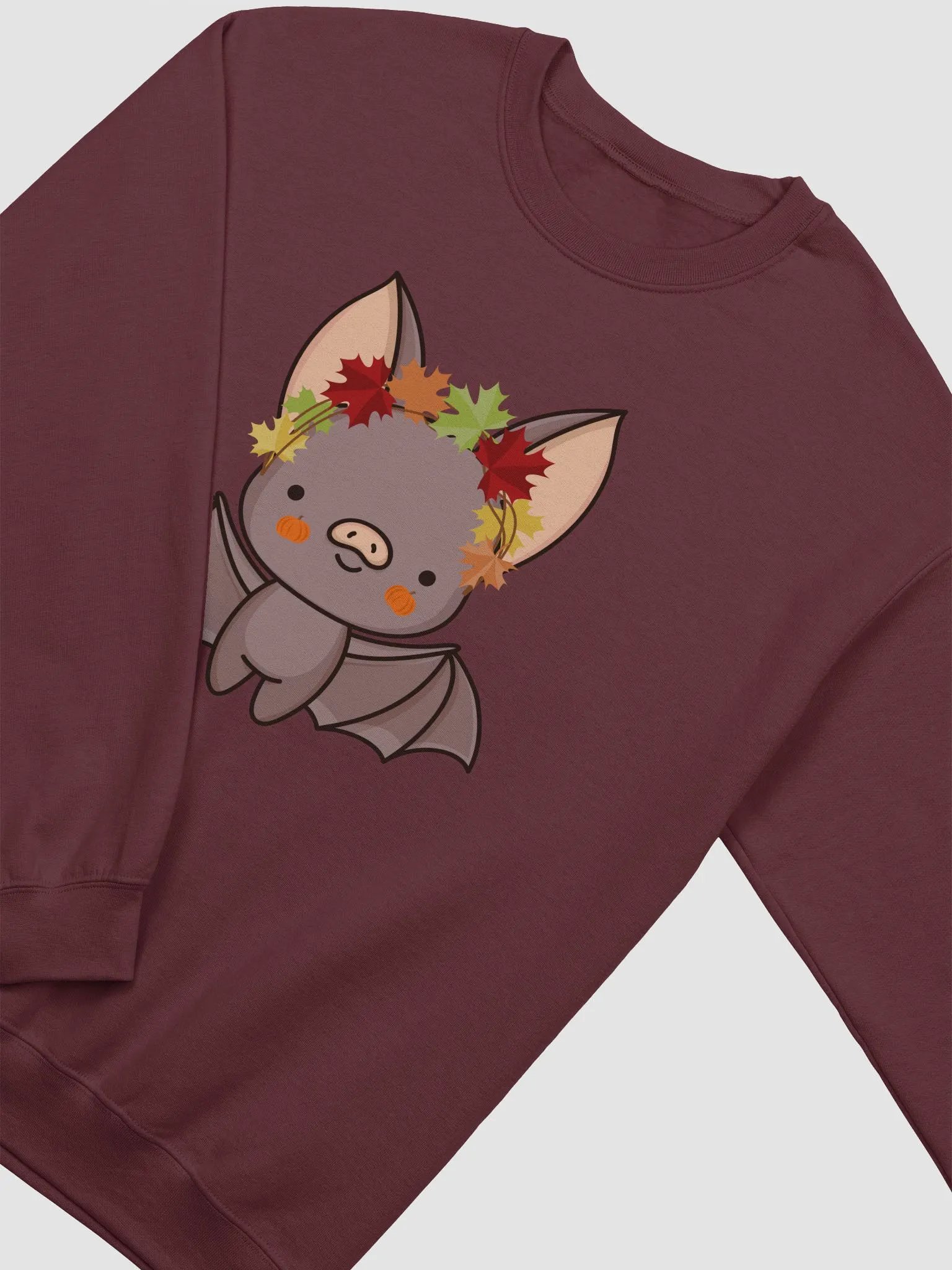 Autumn Crown Bat Sweatshirt (with Pumpkin Cheeks) product image (1)