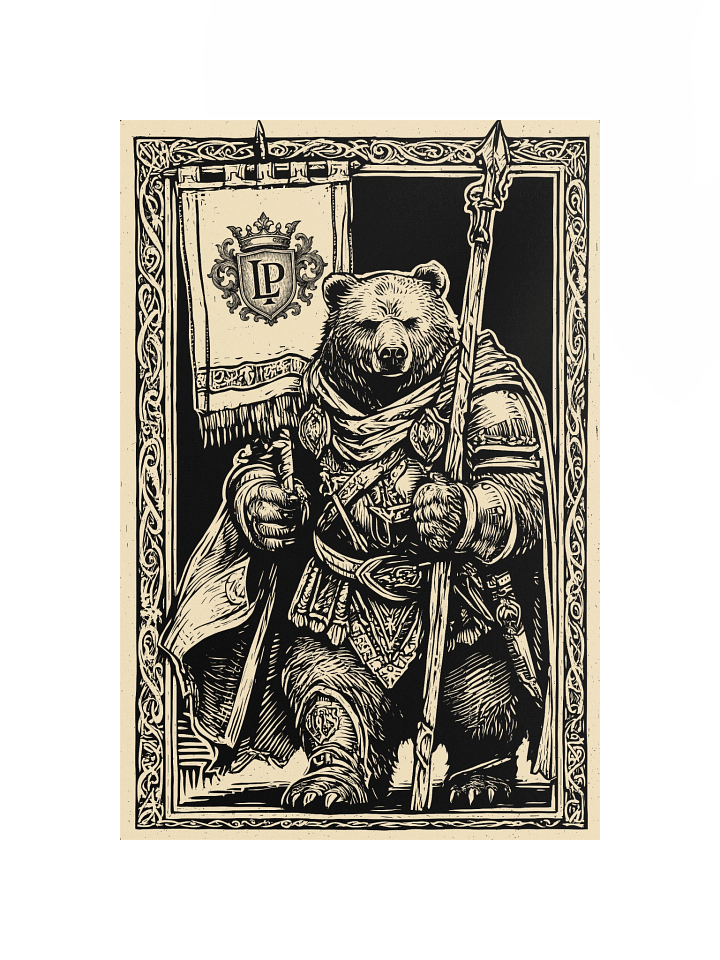 Bear Paladin – Knighted Creatures Poster product image (1)