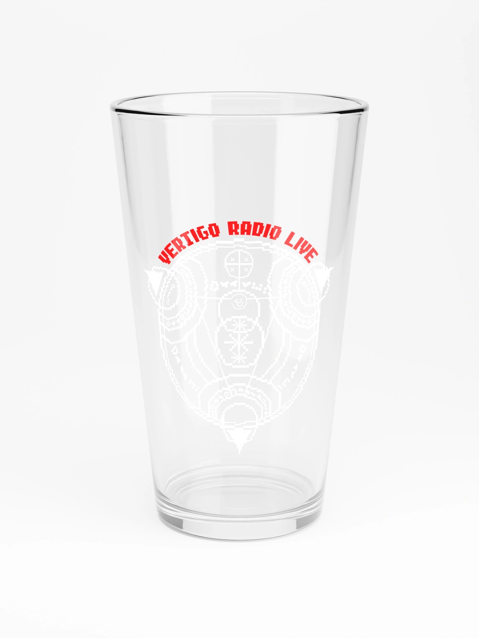 Vertigo Radio Live Pint Glass: Red Pixel Edition product image (3)