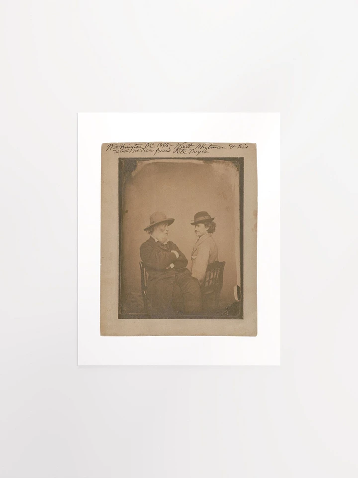 Walt Whitman & His Rebel Soldier Friend Pete Doyle by Moses P. Rice (Washington, D.C. - 1865) - Print product image (1)