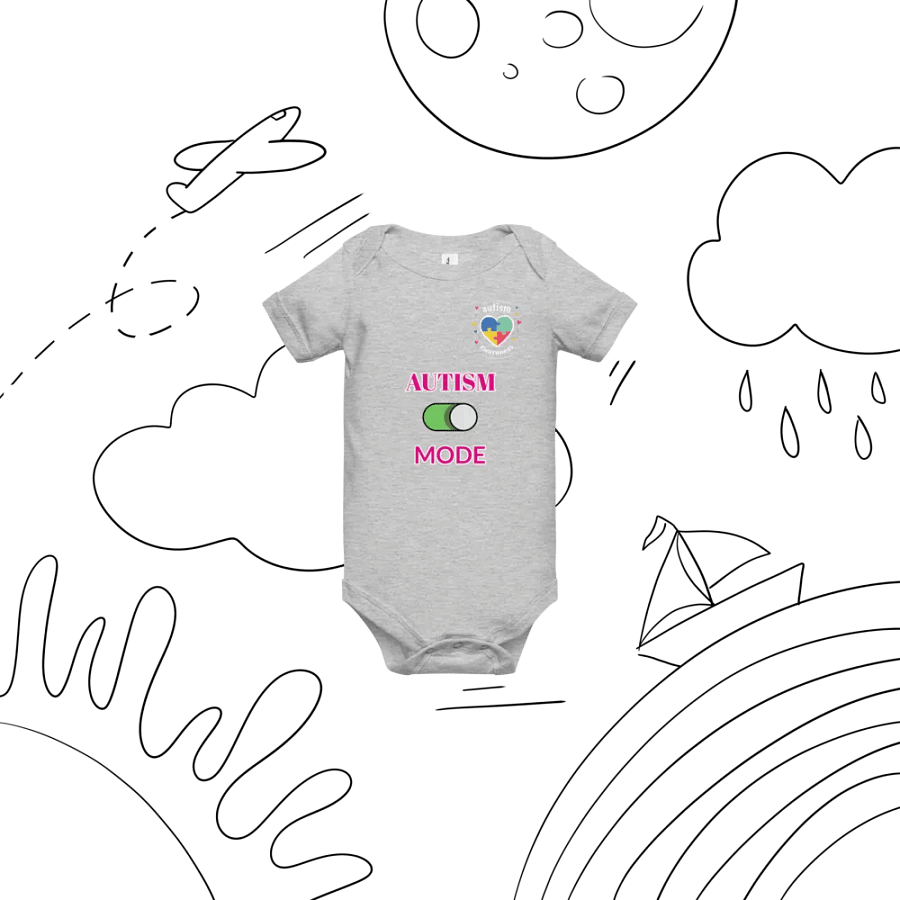 Autism Mode Puzzle Heart Baby Onesie product image (6)