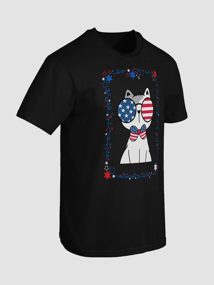 Cool Patriotic Cat with Glasses T-Shirt product image (10)