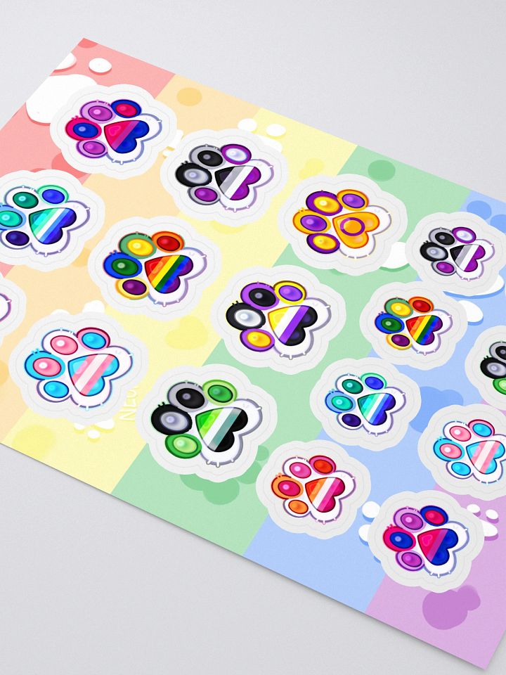 Mixed Party Pack Pride Paw Prints Sticker Sheet product image (2)