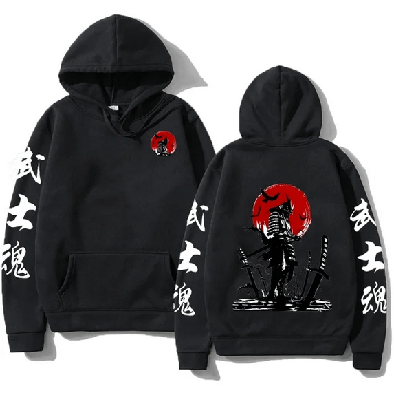 Samurai Print Design Hoodies product image (1)