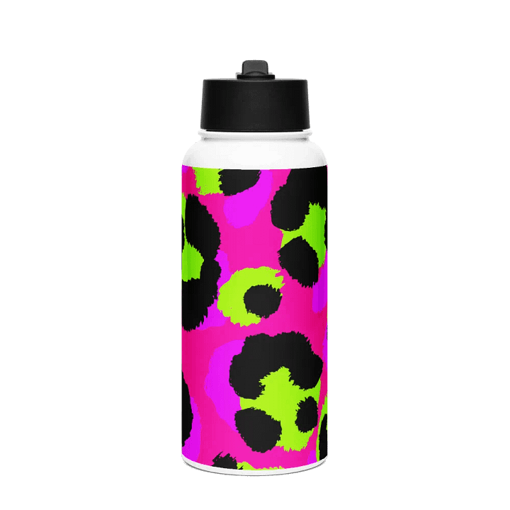 Leopard Print Stainless Steel Water Bottle product image (1)