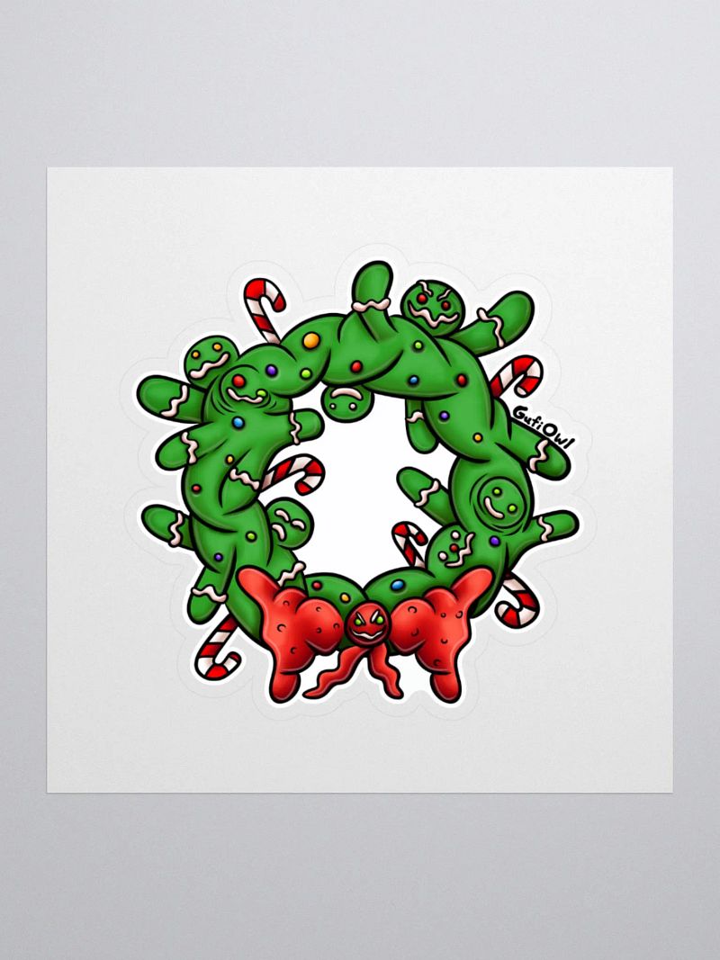 Virus-G Green Wreath Sticker