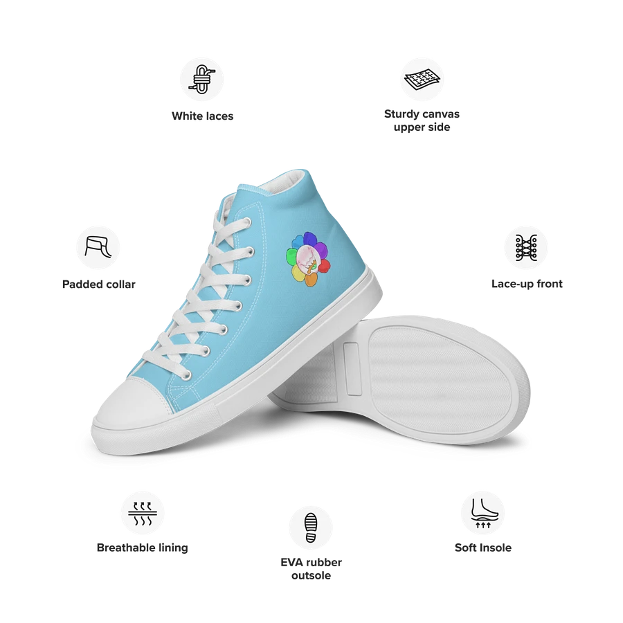 Pastel Blue and White Flower Sneakers product image (42)
