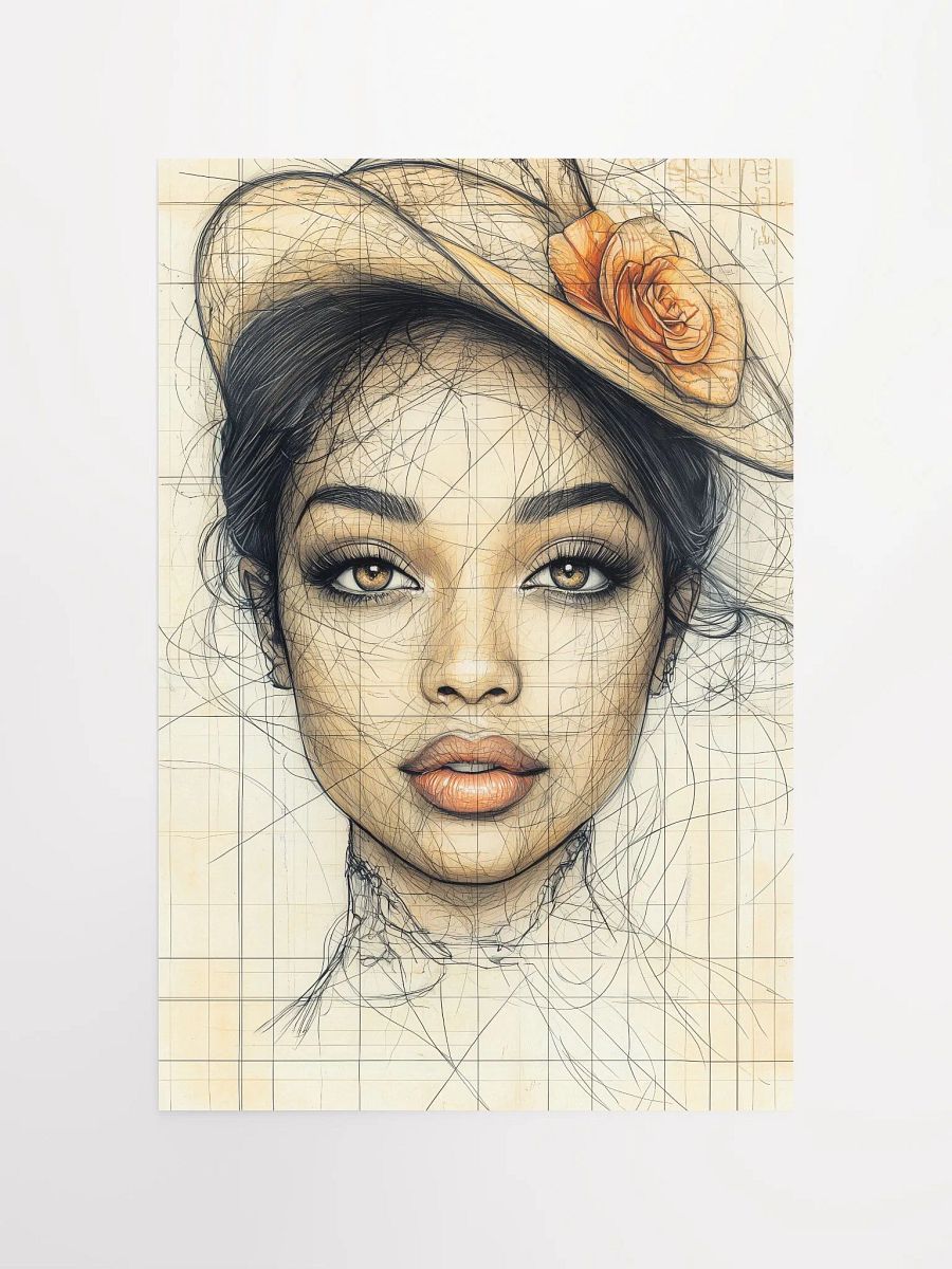 Vintage Muse: Elegant Portrait Art Print with a Touch of Retro Charm product image (4)