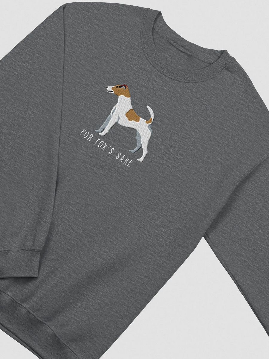 For Fox's Sake Sweatshirt (Embroidered) of a Smooth Fox Terrier(Brown & White2) product image (6)
