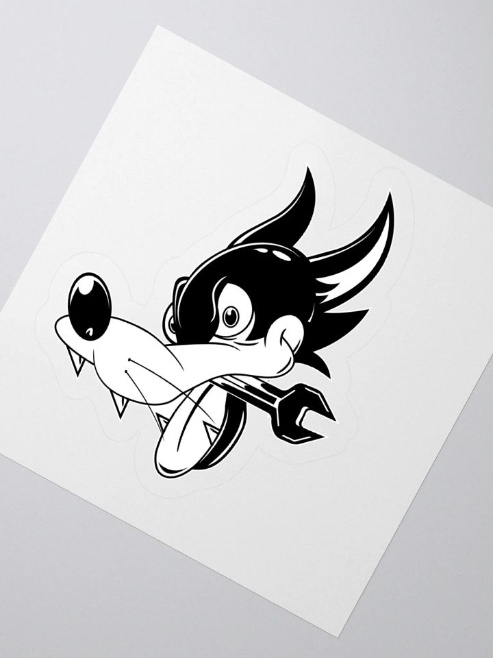 Swirl Toon Figure Black & White Sticker product image (2)