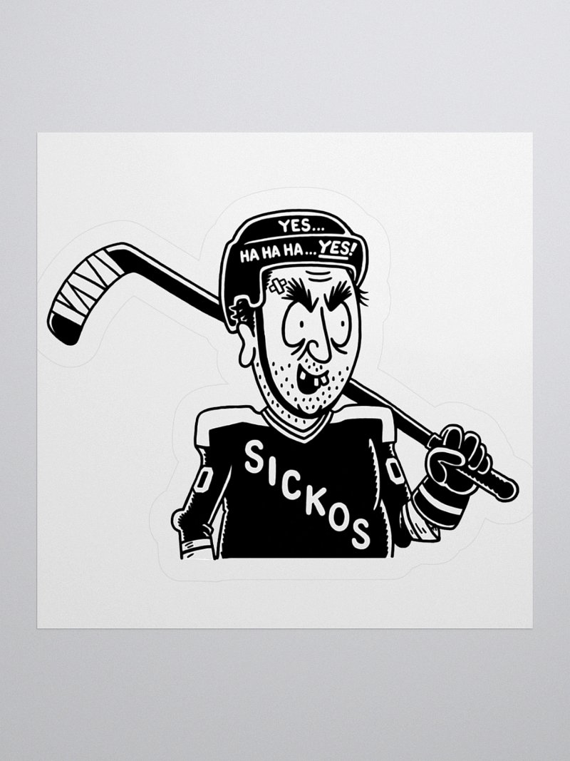 Sickos Hockey Player Sticker (3 Sizes)