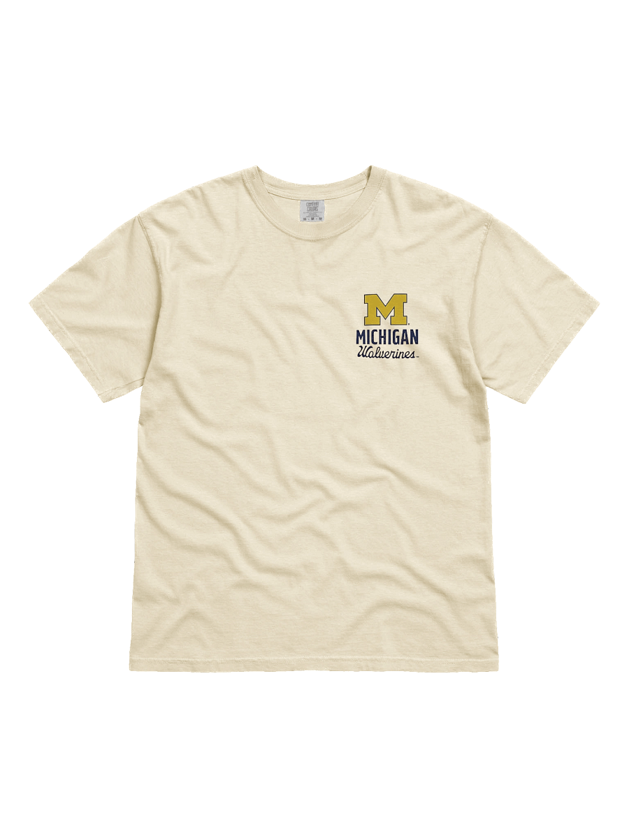 Men's Cream Michigan Wolverines Comfort Colors Mascot Overlay T-Shirt product image (1)