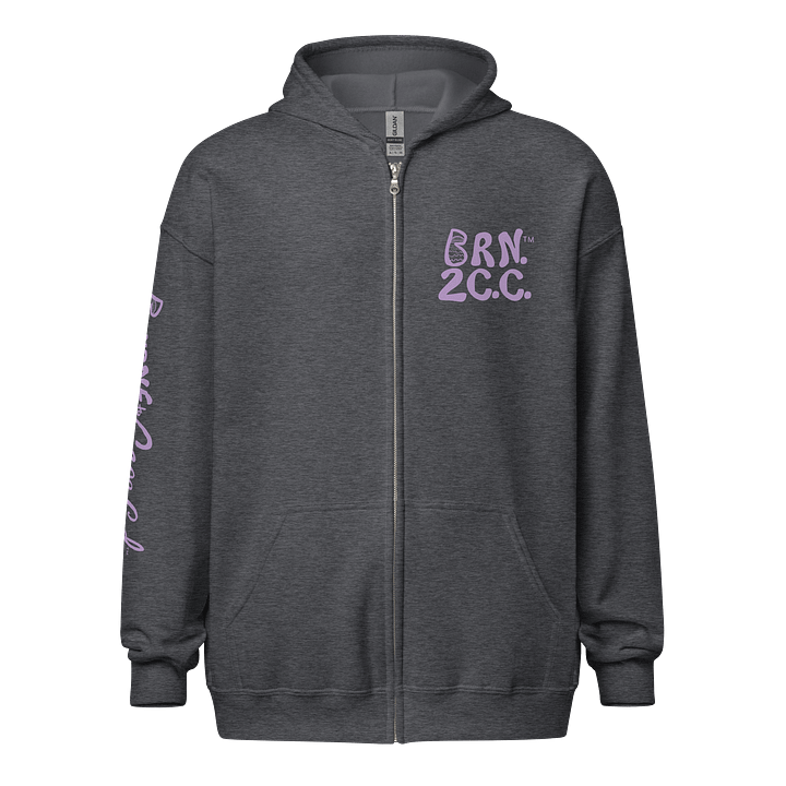 BOURNE to Cape Cod™ | DTG Vintage Print | Zip Hoodie | BRN.2C.C.™ | Coastal Classic Layer | Unisex Heavy Blend Full-Zip Sweatshirt | East Side Lavender Logos product image (1)