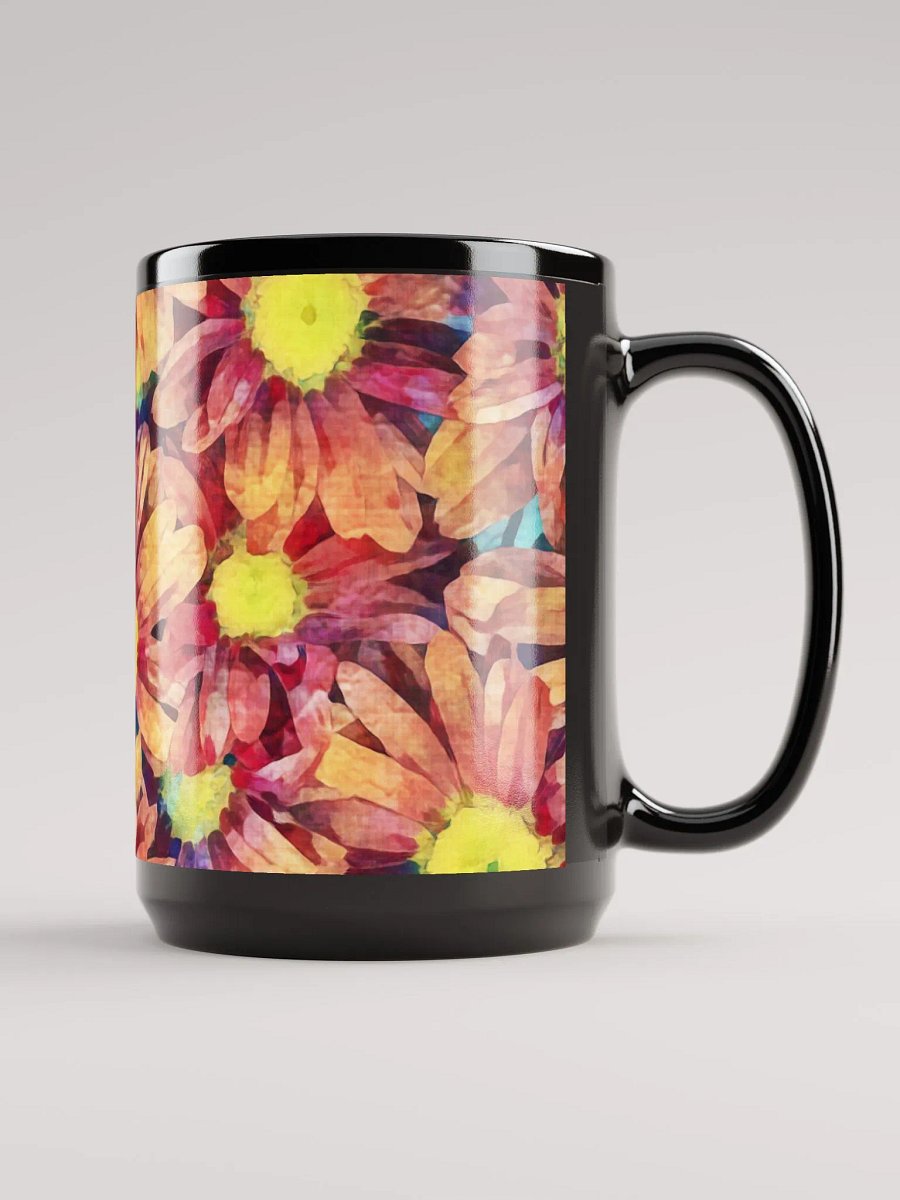 Abstract Graphic | Black Coffee Mug | Gerbera Floral product image (3)