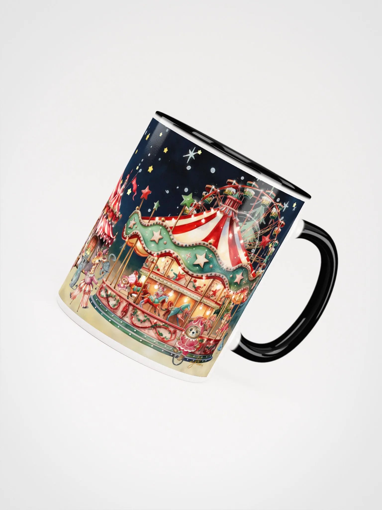Midnight Circus Ceramic Mug | 11oz & 15oz – Whimsical & Practical Drinkware product image (4)