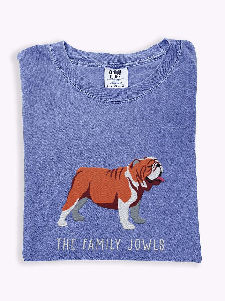The Family Jowls T-Shirt(Embroidered) of an English Bulldog product image (1)