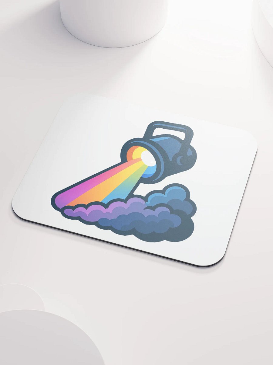 Theatrically Jerry: Muted Rainbow Fog Stage Light Mouse Pad product image (3)