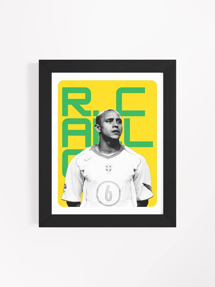 Roberto Carlos BW Brazil Name Art Framed Print product image (2)