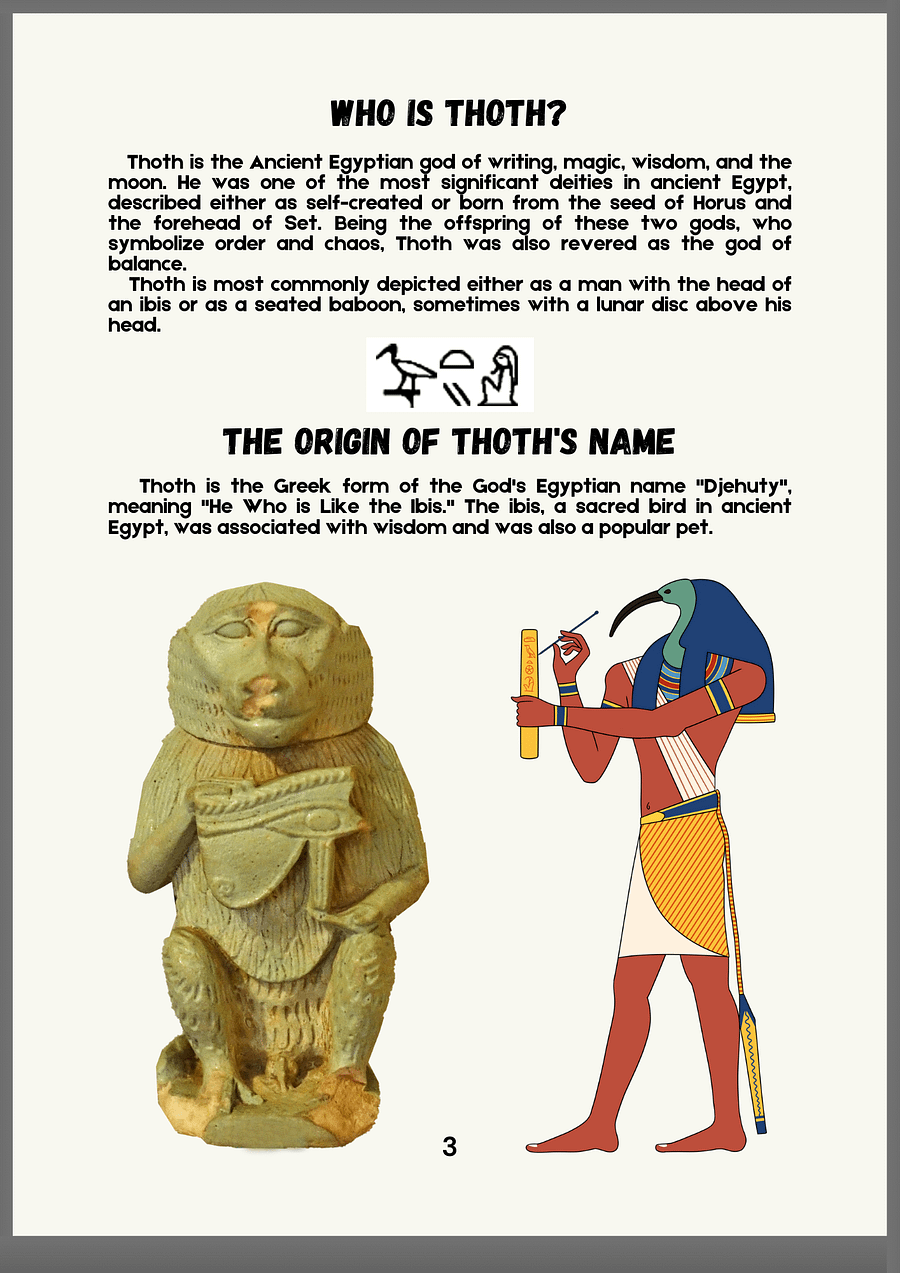 Thoth in Ancient Egyptian Art and Mythology - Printable eBook product image (2)