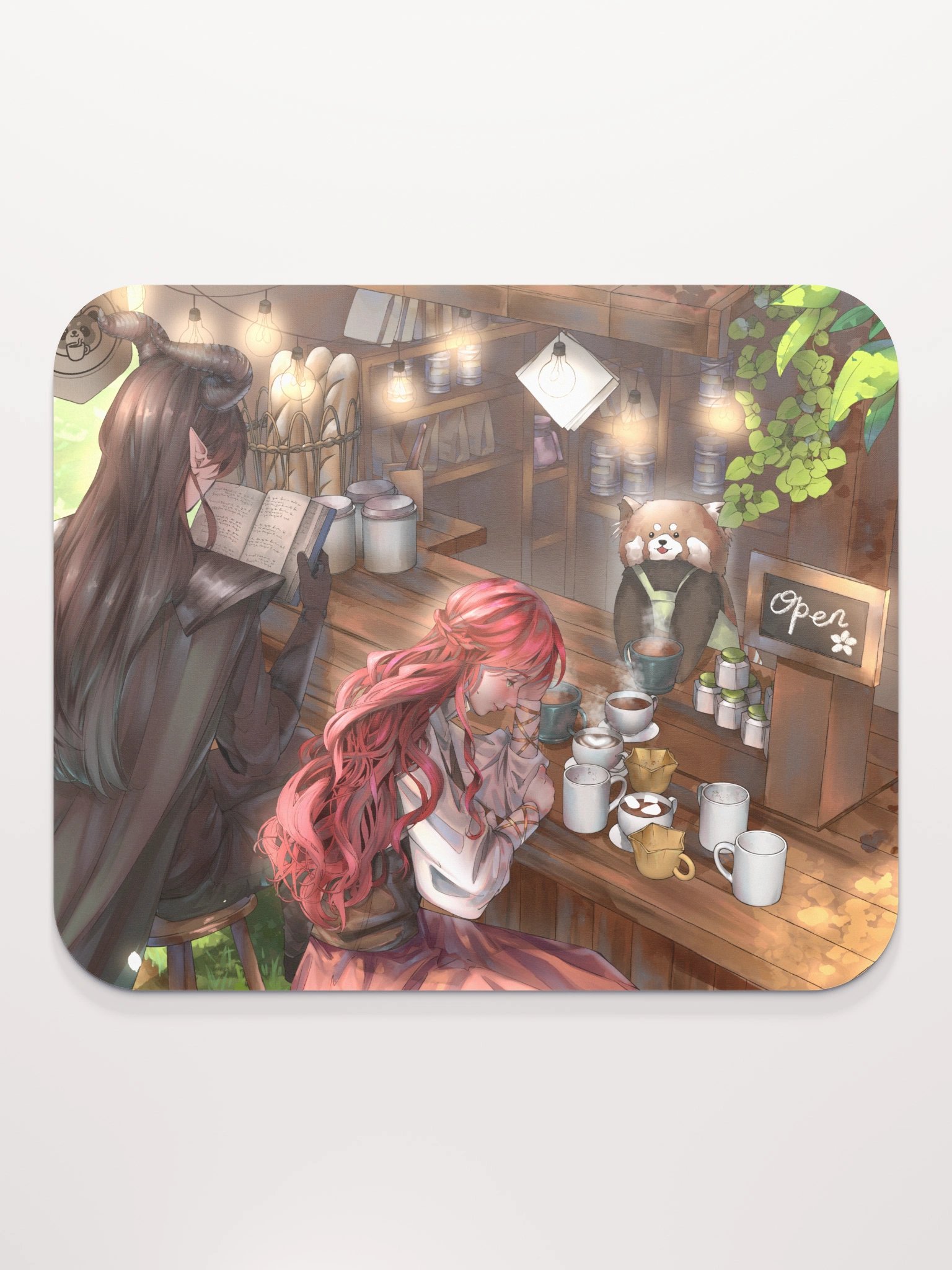 Red Panda Hot Cocoa Mouse Pad product image (2)