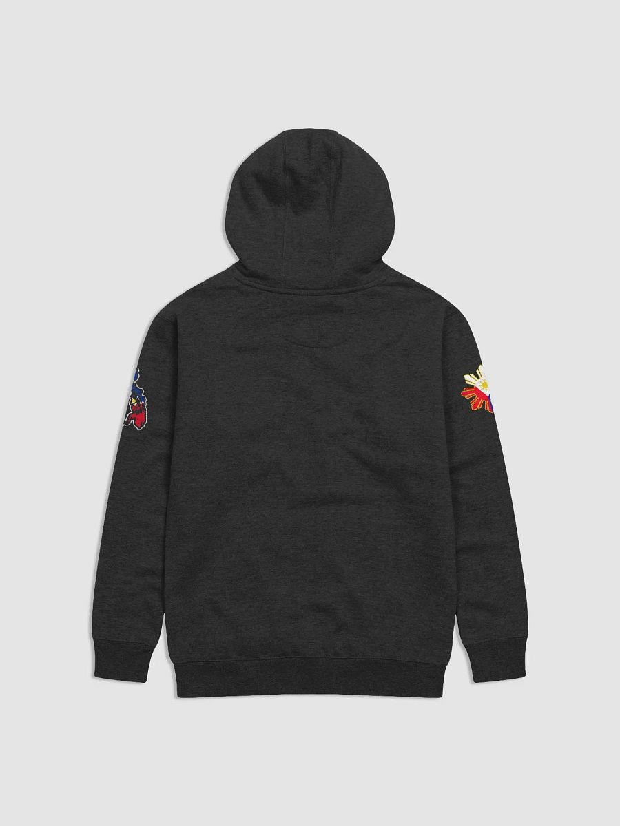 TOKWA'T BABOY PORK TOFU PHILIPPINES CUISINE, FILIPINO FOODIE, HOODIE SWEATSHIRT LONG SLEEVE BLACK (DARK TONES), SHOULDER PATCHES product image (2)