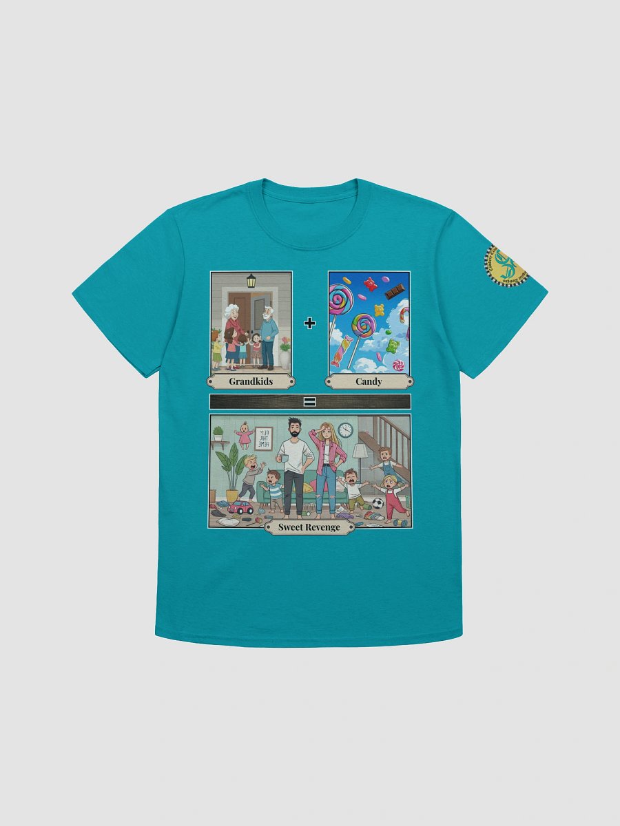 Grandkids + Candy = Sweet Revenge (Both) Gildan Unisex Softstyle T-Shirt Light Colors product image (1)